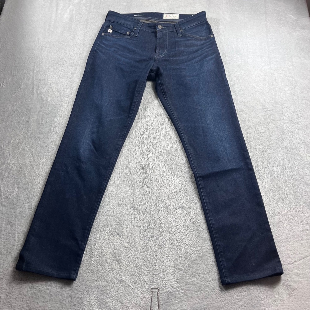 AG Adriano Goldschmied Tellis Modern Slim Fit Jeans Dark Wash Mens 30x33 Indigo